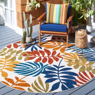 Safavieh Alfombra moderno de polipropileno beige/rojo, 160 cm