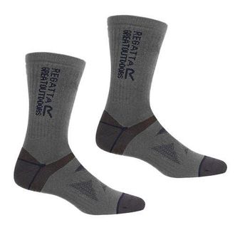 Regatta Gender Inclusive Wool Hiking Boot Socks in Briar Grey And Navy at Nordstrom, Size 10