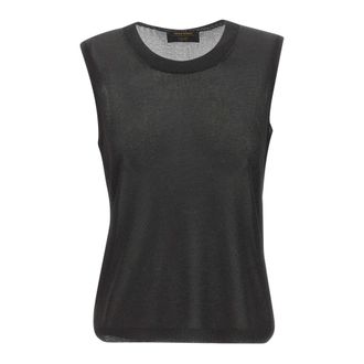 Gran Sasso Dames, Tops, Zwart, Maat: M Viscose
