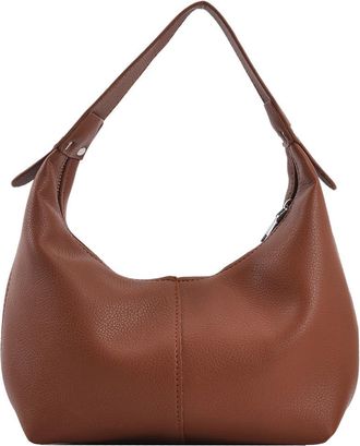 Generic Women Fashion Tote Handbag PU Leather Simple Shoulder Purse Solid Color Casual Armpit Handbag Girls Outdoor Daily Bag (Brown)