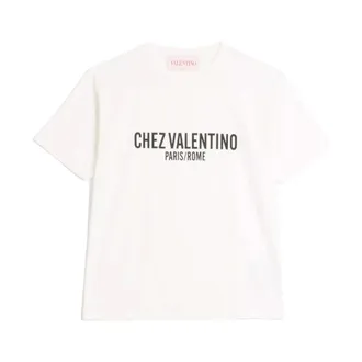 Valentino T-Shirts, male, White, XL, Chez Valentino Paris/Rome T-Shirt