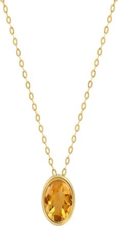 MAX + STONE 14k Yellow or White Gold 7mm Round Pendant Necklace with 18 Inch Cable Chain