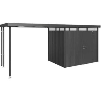 BIOHORT Tetto laterale casetta HighLine Misura H2 grigio scuro metallizzato
