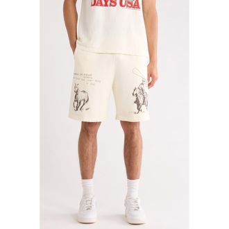 One Of These Days What Today Cotton Fleece Sweat Shorts in Bone at Nordstrom, Size Xx-Large