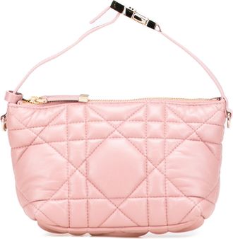 Dior Pre-owned Womens Quilted Leather Handbag - Pink - One Size