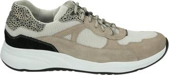 Durea Sportieve Lage Damesschoenen Beige - Dames - Sneakers - Veelkleurig - 40 EU - Leer - Schoenen