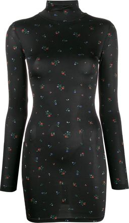 VETEMENTS roll-neck bodycon dress - Black
