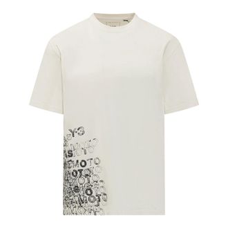 Yohji Yamamoto T-Shirts, male, White, Size: XS GFX Short Sleeve Tee