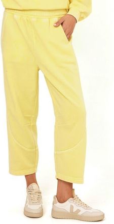 Threads 4 Thought Chantel Mineral Wash Crop Wide Leg Pants in Lemonade at Nordstrom, Size Xx-Large