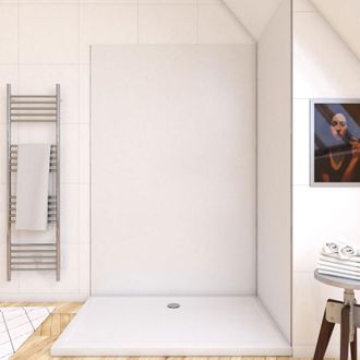 Aurlane Pannello Murale Finitura Alluminio Bianco 120 x 210 cm - wallit