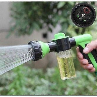 2B Garden Hose Spray Gun - High Pressure Garden Hose Attachment With Soap/fertilizer Tank 8 Mode Jet Washing Sprinkler, 1 Pc, Green