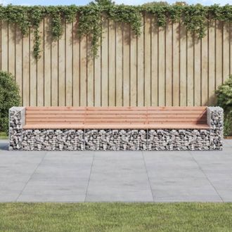 vidaXL Vidaxl - Panca Giardino Design Gabbione 347x71x65,5 cm Massello Douglas