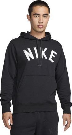 Nike Swoosh Dri-FIT French Terry Pullover Fitness Hoodie Asia Sizing Black White FV9920-010