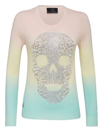 Philipp Plein Pullover Round Neck LS Skull
