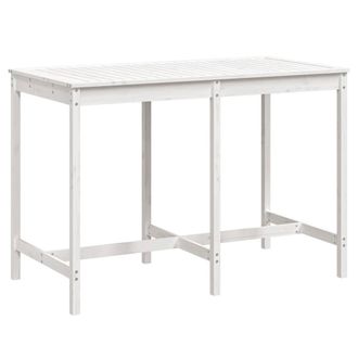 Berkfield Home Garden Table White 159.5x82.5x110 cm Solid Wood Pine