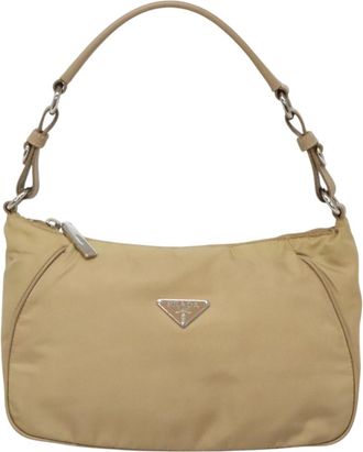 Prada Beige Nylon Shoulder Bag (Pre-Owned)