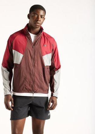 New Balance Uomo RC Jacket in Marrone/Rosso, Politessuto, Taglia 2XL