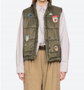 Sea New York Eira Quilted Puffer Vest In Olive