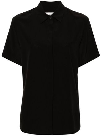 Matteau Zijden blouse met korte mouwen - Zwart