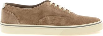 Brunello Cucinelli Beige Calfskin Low Top Mens Sneakers