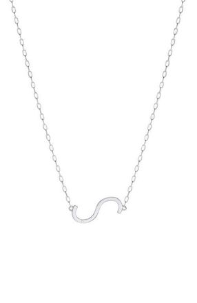 Alex and Ani Silver Elongated Initial Pendant Necklace in Silver - S at Nordstrom