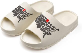 Generic Minnesota State Map Slides for Women Men Soft Thick Bottom Coconut Slippers Sandals for Bathroom Beach