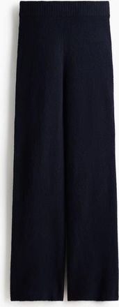 H&M Fine-knit Trousers in Navy Blue at Nordstrom, Size Xx-Small