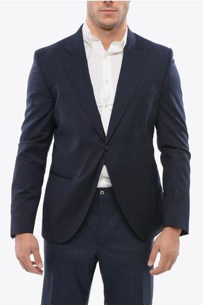 Corneliani CODE Virgin Wool Single Breasted Blazer size 56