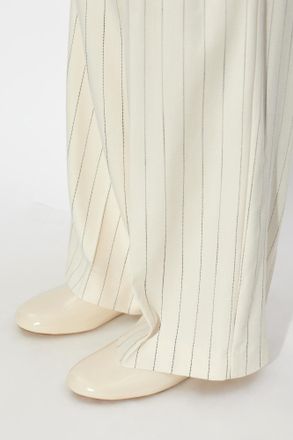 A.P.C. Leather Slides, Womens, Cream