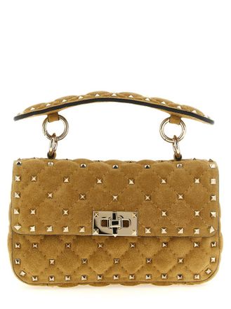 Valentino Garavani Beige Rockstud Small Crossbody Bag
