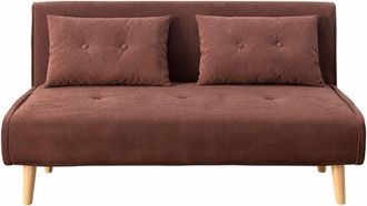 Concept Usine Sof&aacute; cama de pana chccolat 2 plazas