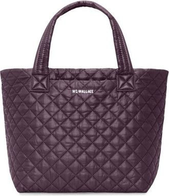 MZ Wallace Small Metro Deluxe Quilted Nylon Tote in Raisin at Nordstrom