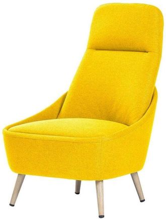 Dmora Silla De Oficina Dcelli, Silla De Espera De Oficina, Silla De Espera Ergon&oacute;mica, 77x65h100 Cm, Amarillo - Dmora