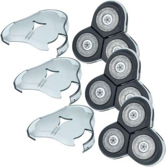 OEM Cabezales De Repuesto Compatibles Con Afeitadoras Philips S9000, Rq1251, Rq1275, Rq1280, Rq1260, Color Negro-producto Compatible