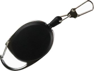 Generic Retractable Keychain, Retractable Key Lanyard Portable Elasticity Anti Theft Quick Hook for Small Items (Black)