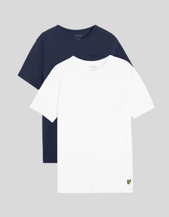 Lyle & Scott Lyle And Scott Mens 2-Pack Pocket Lounge T-Shirts - White - Size: 44