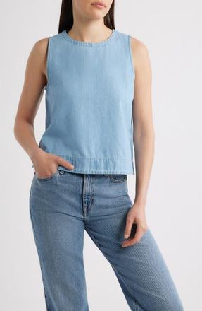 Eileen Fisher Organic Cotton Shell in Light Wash at Nordstrom, Size X-Small
