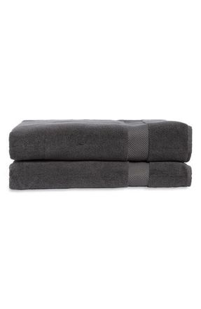 Nordstrom Organic Hydrocotton Set of 2 Bath Sheets in Grey Onyx at Nordstrom
