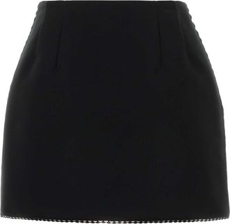 Prada Black Polyester Blend Mini Skirt
