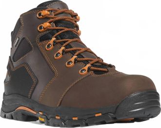 Danner Mens Vicious Soft Toe Wp Work Boot In Brown