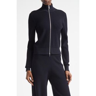 A.L.C. Jax Knit Zip Cardigan in Navy at Nordstrom, Size X-Small