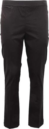 Twinset Zwarte broek met zijrits - Dames - Slim Fit Broeken - Zwart - S - Broeken