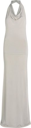 Aya Muse Sereno Halterneck Knit Maxi Dress - White - Xxs (UK4 / Xxs)