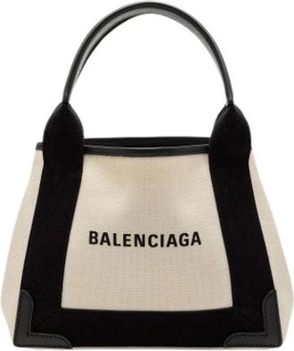 Balenciaga Pre-owned Tote Bags, female, Beige, Size: ONE SIZE Pre-owned The Navy Cabas XS