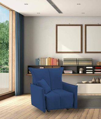 Talamo Italia Sofa Cama Almerinda, Sof&aacute; Individual, 100% Made In Italy, Sill&oacute;n De Sal&oacute;n Con Apertura Trolley, En Tela Acolchada, Con Reposabrazos Est&aacute;ndar, Cm 110x9