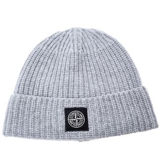 Stone Island Compass Patch Lightweight Wool Beanie Hat