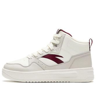 Anta (WMNS) ANTA Skateboarding Series Sneakers High White Burgundy 922348002Q-2
