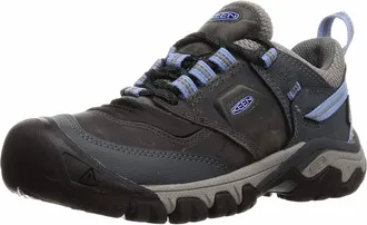 Keen Womens Waterproof Hiking Sneakers In Steel Grey/hydrangea