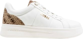 Guess Schoenen, Dames, Beige, 39 EU, Leer, Welli Sneakers