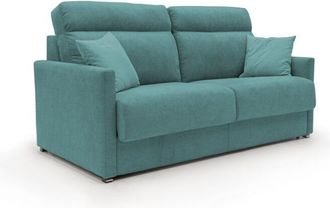 Divani.Store Margot Sof&aacute; Cama Convertible En Tela Suave Impermeable 176 Cm (mat. 140x197) Azul Petr&oacute;leo